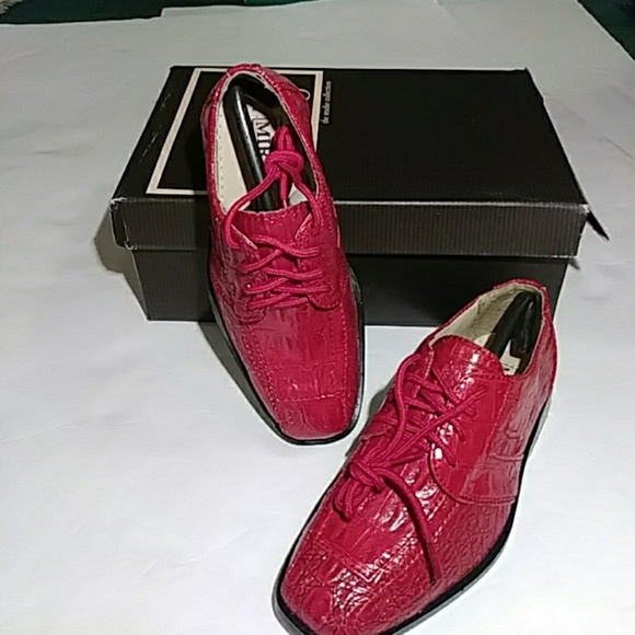 boys red dress shoes